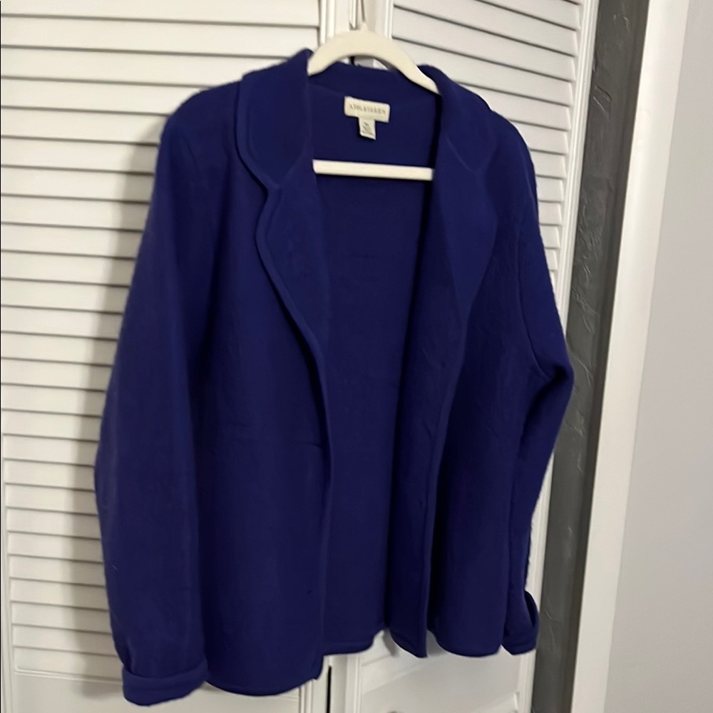 Appleseeds Blue Wool Blazer with Lapel Detail and 4 Buttons SZ XL